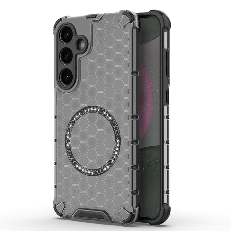 Honeycomb Magnetic Ring Shockproof Phone Case, For Samsung Galaxy S26+ 5G, For Samsung Galaxy S26 Ultra 5G, For Samsung Galaxy S26 5G, For Samsung Galaxy S25 Edge 5G, For Samsung Galaxy S25 5G, For Samsung Galaxy S25+ 5G, For Samsung Galaxy S25 Ultra 5...