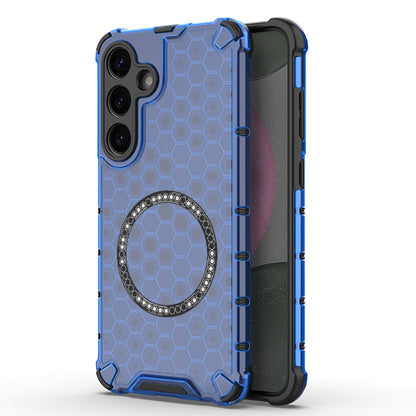 Honeycomb Magnetic Ring Shockproof Phone Case, For Samsung Galaxy S26+ 5G, For Samsung Galaxy S26 Ultra 5G, For Samsung Galaxy S26 5G, For Samsung Galaxy S25 Edge 5G, For Samsung Galaxy S25 5G, For Samsung Galaxy S25+ 5G, For Samsung Galaxy S25 Ultra 5...