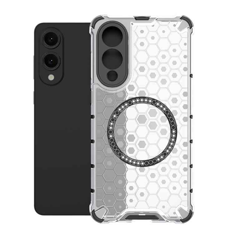 Honeycomb Magnetic Ring Shockproof Phone Case, For Samsung Galaxy S26+ 5G, For Samsung Galaxy S26 Ultra 5G, For Samsung Galaxy S26 5G, For Samsung Galaxy S25 Edge 5G, For Samsung Galaxy S25 5G, For Samsung Galaxy S25+ 5G, For Samsung Galaxy S25 Ultra 5...
