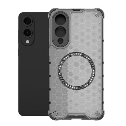 Honeycomb Magnetic Ring Shockproof Phone Case, For Samsung Galaxy S26+ 5G, For Samsung Galaxy S26 Ultra 5G, For Samsung Galaxy S26 5G, For Samsung Galaxy S25 Edge 5G, For Samsung Galaxy S25 5G, For Samsung Galaxy S25+ 5G, For Samsung Galaxy S25 Ultra 5...