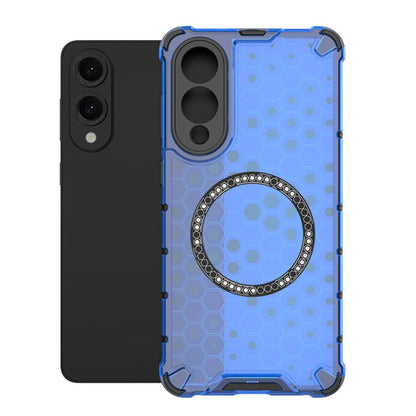 Honeycomb Magnetic Ring Shockproof Phone Case, For Samsung Galaxy S26+ 5G, For Samsung Galaxy S26 Ultra 5G, For Samsung Galaxy S26 5G, For Samsung Galaxy S25 Edge 5G, For Samsung Galaxy S25 5G, For Samsung Galaxy S25+ 5G, For Samsung Galaxy S25 Ultra 5...