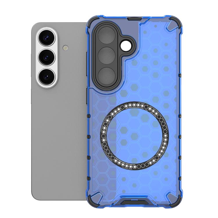 Honeycomb Magnetic Ring Shockproof Phone Case, For Samsung Galaxy S26+ 5G, For Samsung Galaxy S26 Ultra 5G, For Samsung Galaxy S26 5G, For Samsung Galaxy S25 Edge 5G, For Samsung Galaxy S25 5G, For Samsung Galaxy S25+ 5G, For Samsung Galaxy S25 Ultra 5...