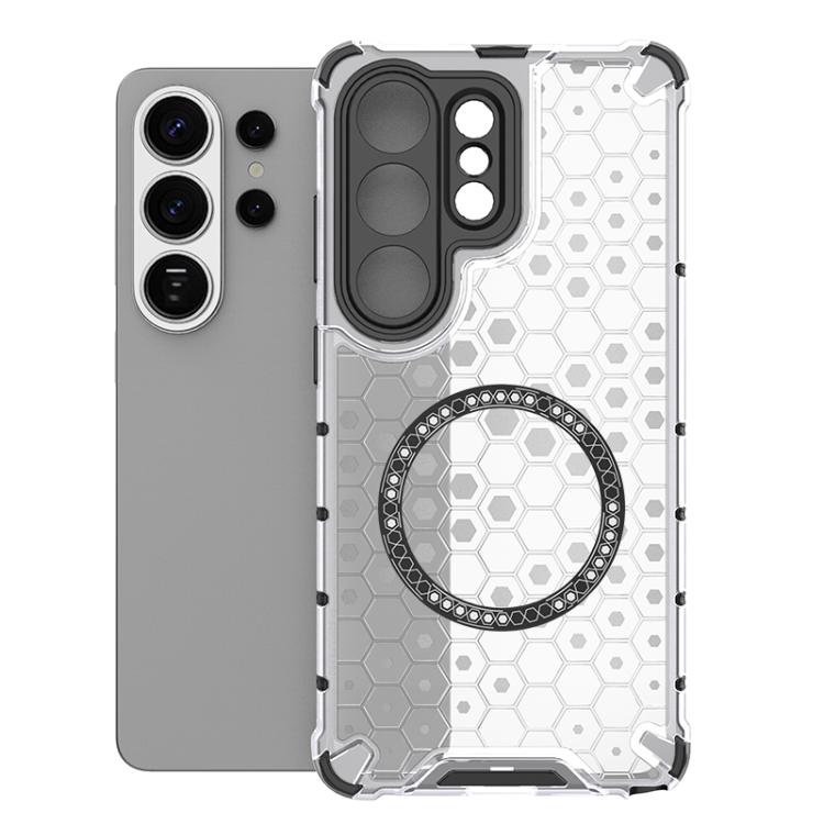 Honeycomb Magnetic Ring Shockproof Phone Case, For Samsung Galaxy S26+ 5G, For Samsung Galaxy S26 Ultra 5G, For Samsung Galaxy S26 5G, For Samsung Galaxy S25 Edge 5G, For Samsung Galaxy S25 5G, For Samsung Galaxy S25+ 5G, For Samsung Galaxy S25 Ultra 5...