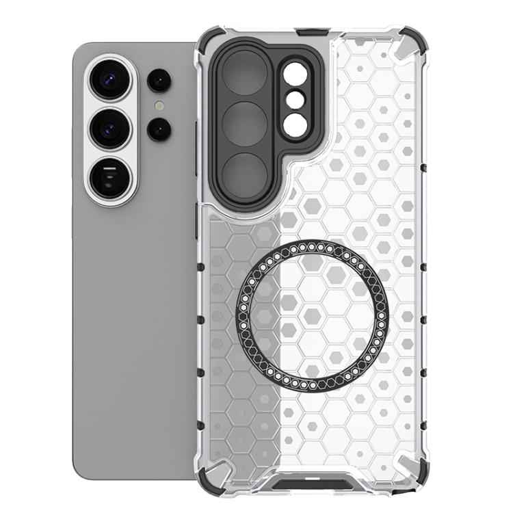 Honeycomb Magnetic Ring Shockproof Phone Case, For Samsung Galaxy S26+ 5G, For Samsung Galaxy S26 Ultra 5G, For Samsung Galaxy S26 5G, For Samsung Galaxy S25 Edge 5G, For Samsung Galaxy S25 5G, For Samsung Galaxy S25+ 5G, For Samsung Galaxy S25 Ultra 5...