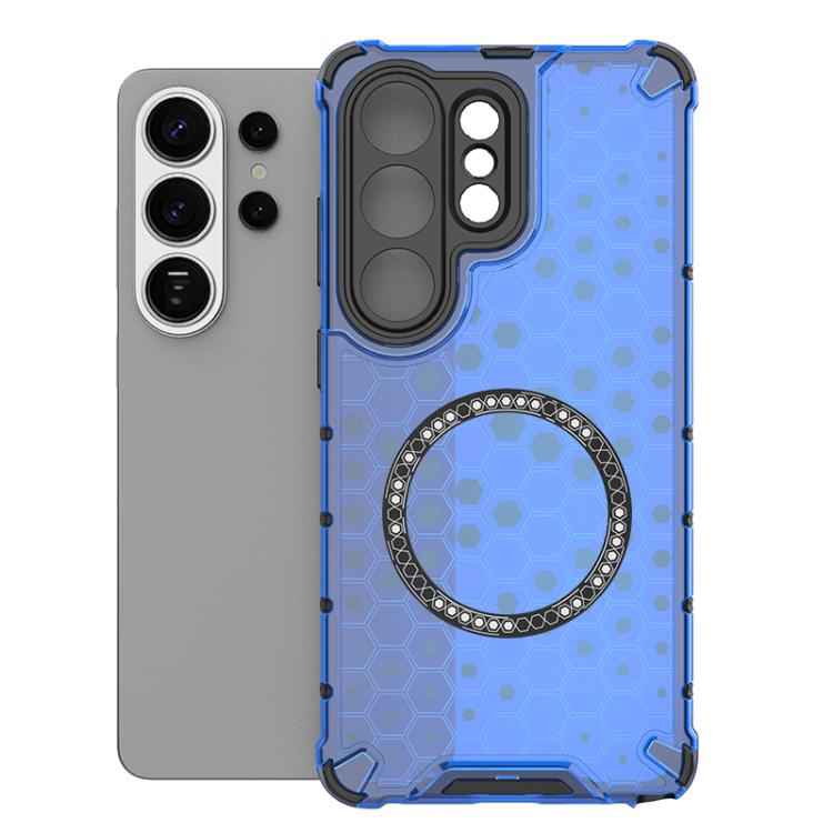 Honeycomb Magnetic Ring Shockproof Phone Case, For Samsung Galaxy S26+ 5G, For Samsung Galaxy S26 Ultra 5G, For Samsung Galaxy S26 5G, For Samsung Galaxy S25 Edge 5G, For Samsung Galaxy S25 5G, For Samsung Galaxy S25+ 5G, For Samsung Galaxy S25 Ultra 5...