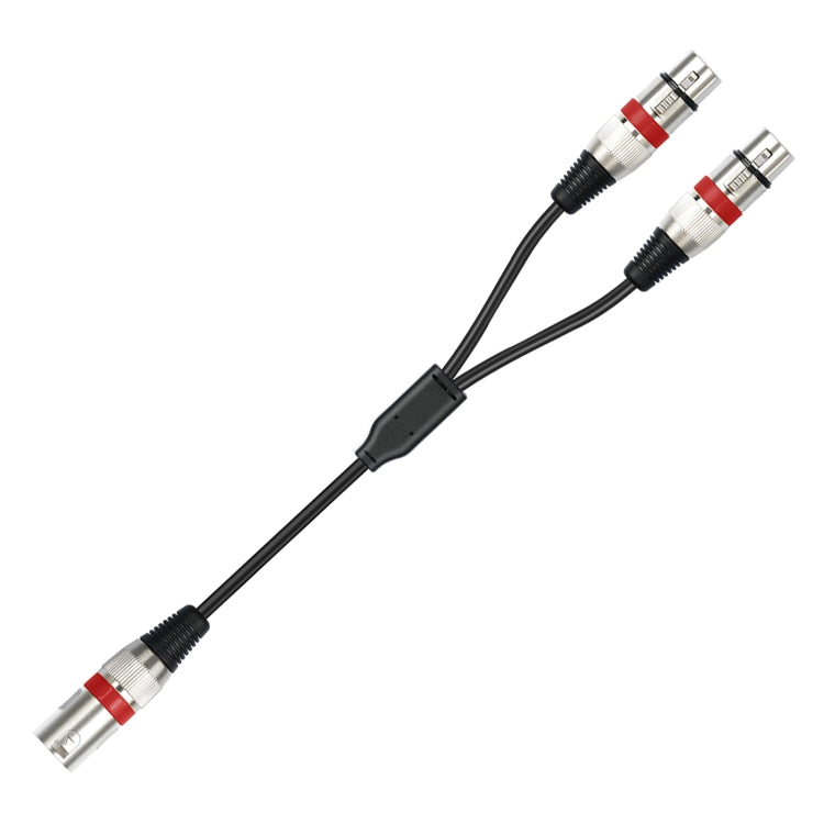 2055YMFF-05 XLR 3pin Male to Dual Female Audio Cable, Length: 50cm
