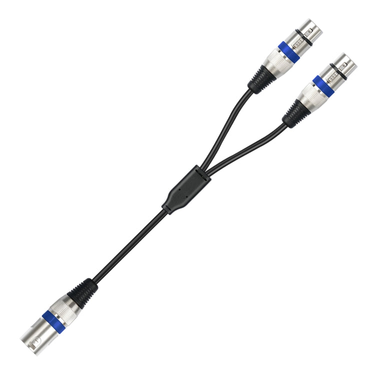 2055YMFF-05 XLR 3pin Male to Dual Female Audio Cable, Length: 50cm