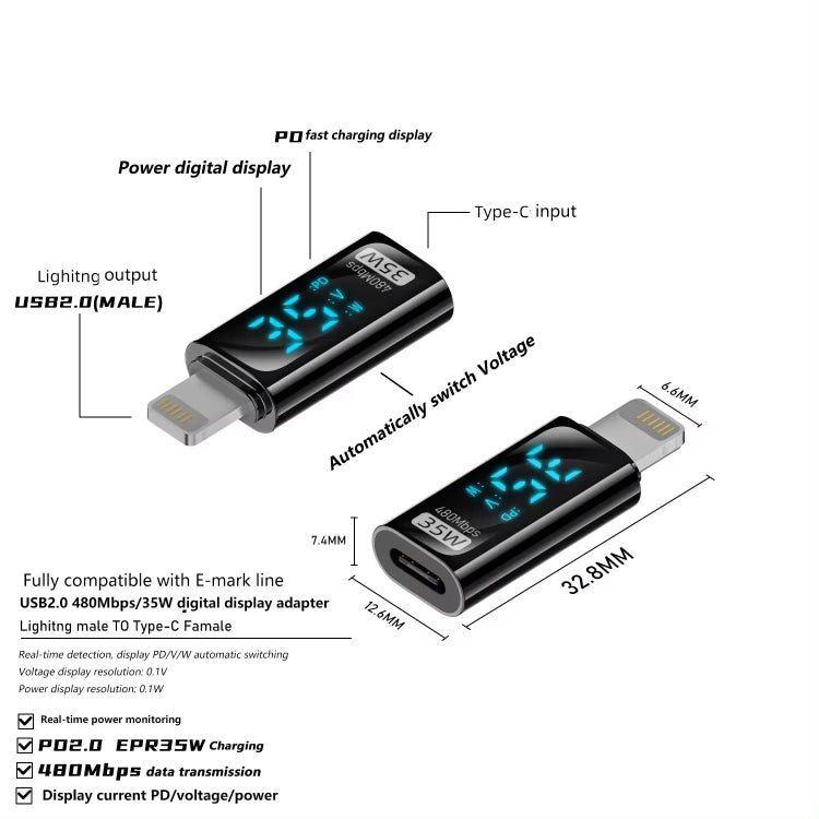 Charging Adapter with Digital Display