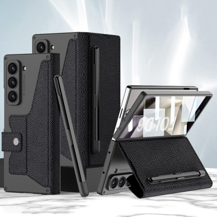 GKK Integrated Armor Flip Leather Case with Pen Slot, Stylus Not Included, For Samsung Galaxy Z Fold7 5G, For Samsung Galaxy Z Fold6