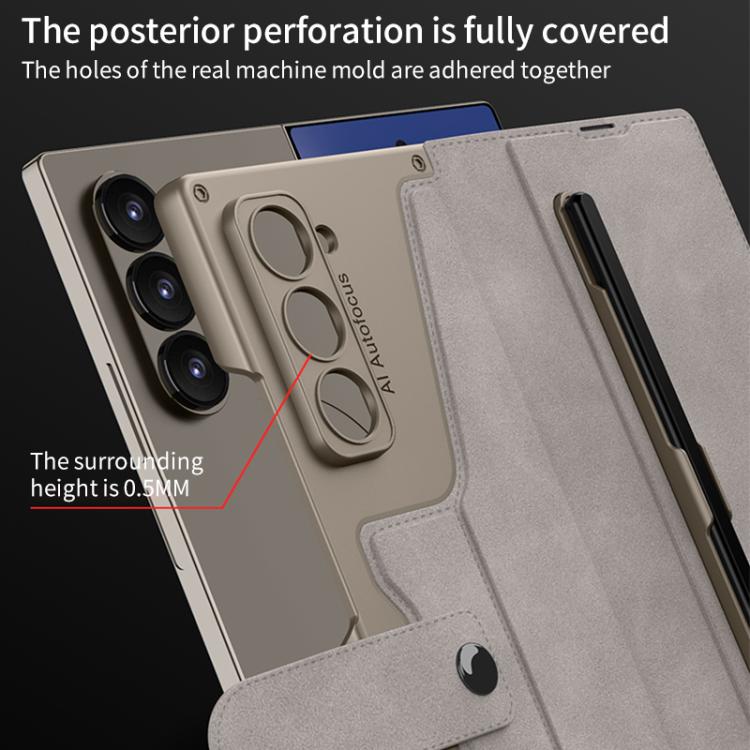 GKK Integrated Armor Flip Leather Case with Pen Slot, Stylus Not Included