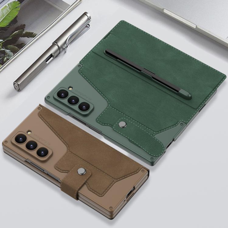 GKK Integrated Armor Flip Leather Case with Pen Slot, Stylus Not Included