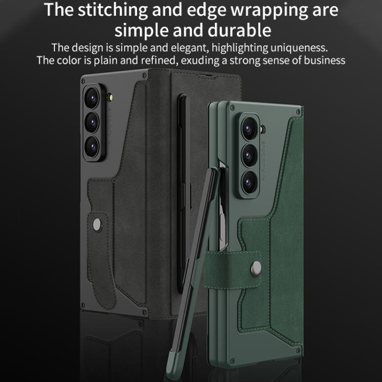 GKK Integrated Armor Flip Leather Case with Pen Slot, Stylus Not Included