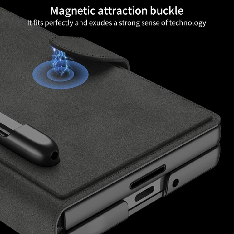 GKK Integrated Armor Flip Leather Case with Pen Slot, Stylus Not Included