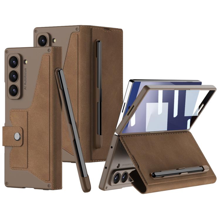 GKK Integrated Armor Flip Leather Case with Pen Slot, Stylus Not Included