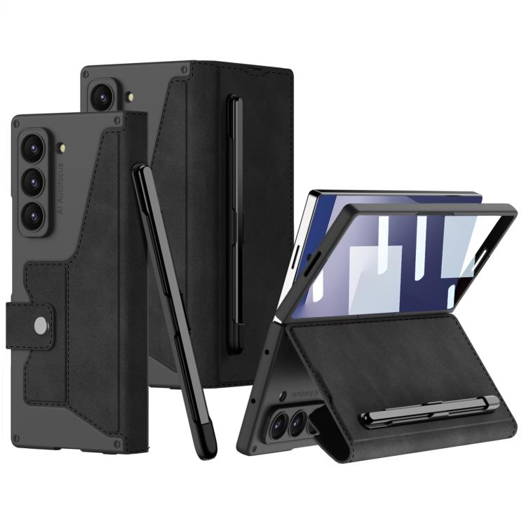 GKK Integrated Armor Flip Leather Case with Pen Slot, Stylus Not Included