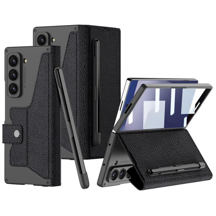 GKK Integrated Armor Flip Leather Case with Pen Slot, Stylus Not Included