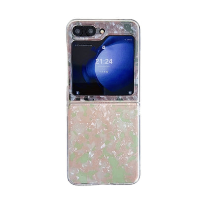 Pearlescent Shell Texture Phone Case, For Samsung Galaxy Z Fold7 5G, For Samsung Galaxy Z Fold Special, For Samsung Galaxy Z Flip6, For Samsung Galaxy Z Fold6, For Samsung Galaxy Z Fold5, For Samsung Galaxy Z Flip5, For Samsung Galaxy Z Fold4          ...