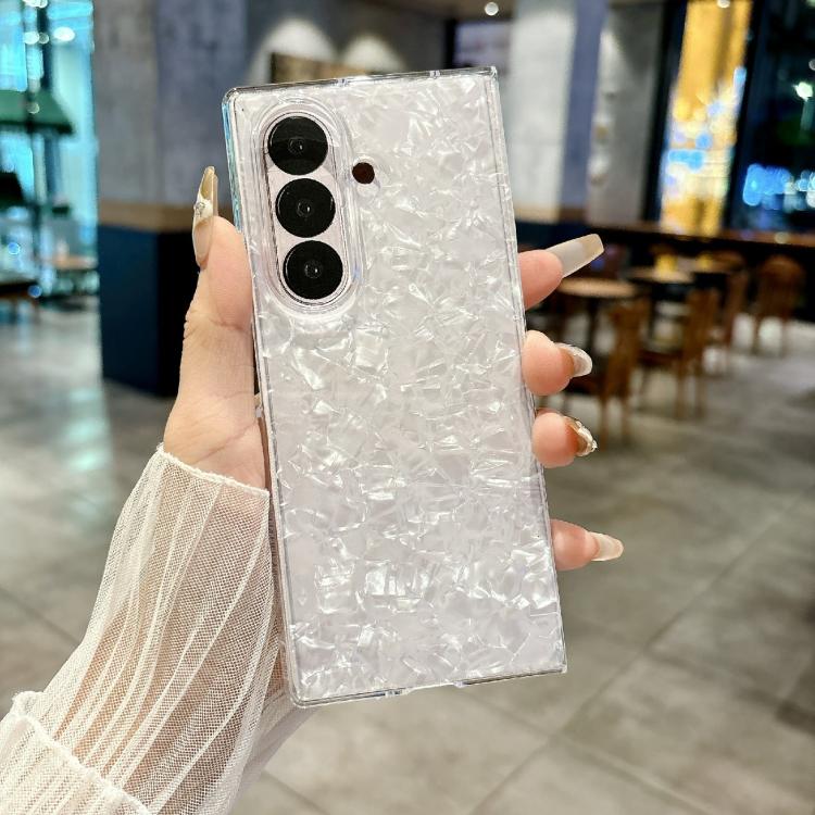 Pearlescent Shell Texture Phone Case, For Samsung Galaxy Z Fold7 5G, For Samsung Galaxy Z Fold Special, For Samsung Galaxy Z Flip6, For Samsung Galaxy Z Fold6, For Samsung Galaxy Z Fold5, For Samsung Galaxy Z Flip5, For Samsung Galaxy Z Fold4          ...
