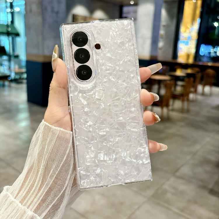 Pearlescent Shell Texture Phone Case, For Samsung Galaxy Z Fold7 5G, For Samsung Galaxy Z Fold Special, For Samsung Galaxy Z Flip6, For Samsung Galaxy Z Fold6, For Samsung Galaxy Z Fold5, For Samsung Galaxy Z Flip5, For Samsung Galaxy Z Fold4          ...