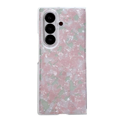 Pearlescent Shell Texture Phone Case, For Samsung Galaxy Z Fold7 5G, For Samsung Galaxy Z Fold Special, For Samsung Galaxy Z Flip6, For Samsung Galaxy Z Fold6, For Samsung Galaxy Z Fold5, For Samsung Galaxy Z Flip5, For Samsung Galaxy Z Fold4          ...