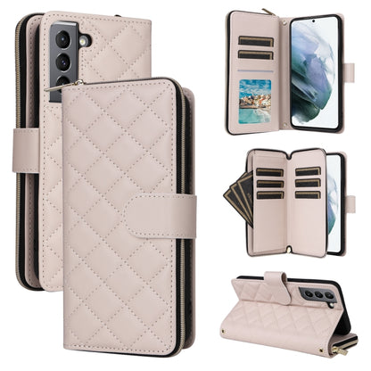 Crossbody Rhombic Zipper Tower Buckle Leather Phone Case with Lanyard, For Samsung Galaxy S22 5G, For Samsung Galaxy S21 FE 5G, For Samsung Galaxy S21 5G, For Samsung Galaxy S21+ 5G, For Samsung Galaxy S21 Ultra 5G