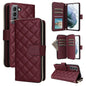 Crossbody Rhombic Zipper Tower Buckle Leather Phone Case with Lanyard, For Samsung Galaxy S22 5G, For Samsung Galaxy S21 FE 5G, For Samsung Galaxy S21 5G, For Samsung Galaxy S21+ 5G, For Samsung Galaxy S21 Ultra 5G