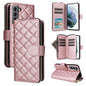 Crossbody Rhombic Zipper Tower Buckle Leather Phone Case with Lanyard, For Samsung Galaxy S22 5G, For Samsung Galaxy S21 FE 5G, For Samsung Galaxy S21 5G, For Samsung Galaxy S21+ 5G, For Samsung Galaxy S21 Ultra 5G