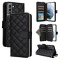 Crossbody Rhombic Zipper Tower Buckle Leather Phone Case with Lanyard, For Samsung Galaxy S22 5G, For Samsung Galaxy S21 FE 5G, For Samsung Galaxy S21 5G, For Samsung Galaxy S21+ 5G, For Samsung Galaxy S21 Ultra 5G