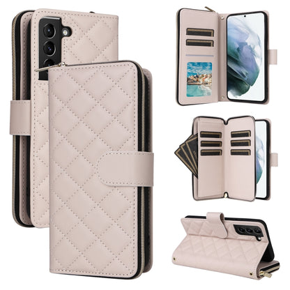 Crossbody Rhombic Zipper Tower Buckle Leather Phone Case with Lanyard, For Samsung Galaxy S22 5G, For Samsung Galaxy S21 FE 5G, For Samsung Galaxy S21 5G, For Samsung Galaxy S21+ 5G, For Samsung Galaxy S21 Ultra 5G