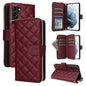 Crossbody Rhombic Zipper Tower Buckle Leather Phone Case with Lanyard, For Samsung Galaxy S22 5G, For Samsung Galaxy S21 FE 5G, For Samsung Galaxy S21 5G, For Samsung Galaxy S21+ 5G, For Samsung Galaxy S21 Ultra 5G
