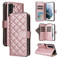 Crossbody Rhombic Zipper Tower Buckle Leather Phone Case with Lanyard, For Samsung Galaxy S22 5G, For Samsung Galaxy S21 FE 5G, For Samsung Galaxy S21 5G, For Samsung Galaxy S21+ 5G, For Samsung Galaxy S21 Ultra 5G