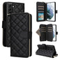 Crossbody Rhombic Zipper Tower Buckle Leather Phone Case with Lanyard, For Samsung Galaxy S22 5G, For Samsung Galaxy S21 FE 5G, For Samsung Galaxy S21 5G, For Samsung Galaxy S21+ 5G, For Samsung Galaxy S21 Ultra 5G