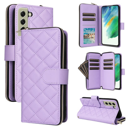 Crossbody Rhombic Zipper Tower Buckle Leather Phone Case with Lanyard, For Samsung Galaxy S22 5G, For Samsung Galaxy S21 FE 5G, For Samsung Galaxy S21 5G, For Samsung Galaxy S21+ 5G, For Samsung Galaxy S21 Ultra 5G