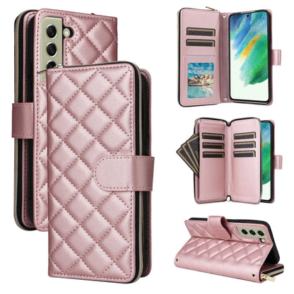 Crossbody Rhombic Zipper Tower Buckle Leather Phone Case with Lanyard, For Samsung Galaxy S22 5G, For Samsung Galaxy S21 FE 5G, For Samsung Galaxy S21 5G, For Samsung Galaxy S21+ 5G, For Samsung Galaxy S21 Ultra 5G