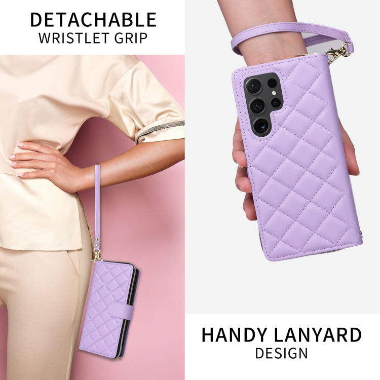 Crossbody Rhombic Zipper Tower Buckle Leather Phone Case with Lanyard, For Samsung Galaxy S22 5G, For Samsung Galaxy S21 FE 5G, For Samsung Galaxy S21 5G, For Samsung Galaxy S21+ 5G, For Samsung Galaxy S21 Ultra 5G