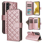 Crossbody Rhombic Zipper Tower Buckle Leather Phone Case with Lanyard, For Samsung Galaxy S24 Ultra 5G, For Samsung Galaxy S24+ 5G, For Samsung Galaxy S24 5G, For Samsung Galaxy S23 FE 5G, For Samsung Galaxy S23 Ultra 5G, For Samsung Galaxy S23+       ...