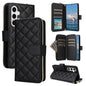 Crossbody Rhombic Zipper Tower Buckle Leather Phone Case with Lanyard, For Samsung Galaxy S24 Ultra 5G, For Samsung Galaxy S24+ 5G, For Samsung Galaxy S24 5G, For Samsung Galaxy S23 FE 5G, For Samsung Galaxy S23 Ultra 5G, For Samsung Galaxy S23+       ...