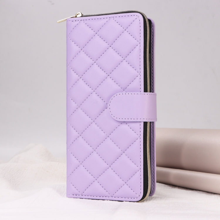 Crossbody Rhombic Zipper Tower Buckle Leather Phone Case with Lanyard, For Samsung Galaxy S24 Ultra 5G, For Samsung Galaxy S24+ 5G, For Samsung Galaxy S24 5G, For Samsung Galaxy S23 FE 5G, For Samsung Galaxy S23 Ultra 5G, For Samsung Galaxy S23+       ...