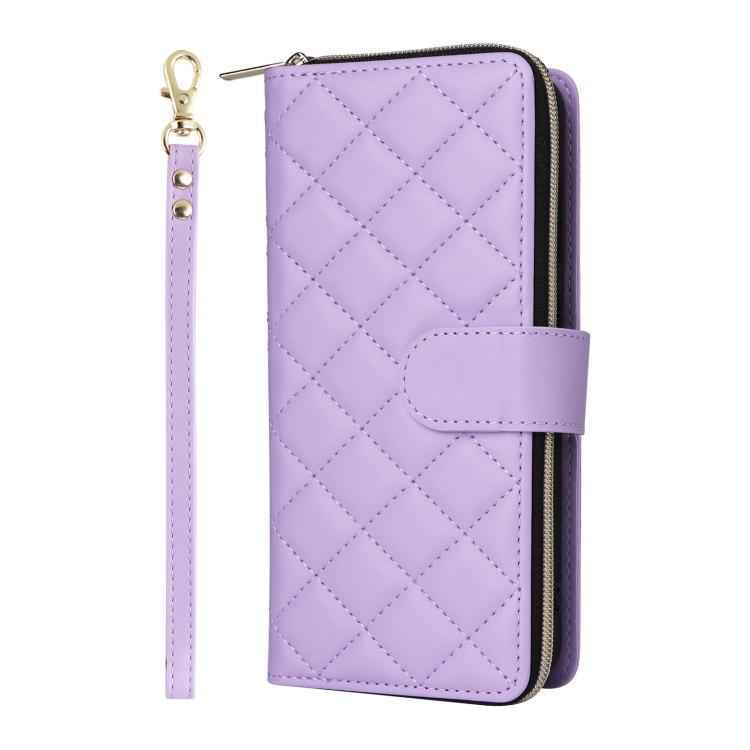 Crossbody Rhombic Zipper Tower Buckle Leather Phone Case with Lanyard, For Samsung Galaxy S26+ 5G, For Samsung Galaxy S26 Ultra 5G, For Samsung Galaxy S26 5G, For Samsung Galaxy S25 FE 5G, For Samsung Galaxy S25 Edge 5G, For Samsung Galaxy S25 5G      ...