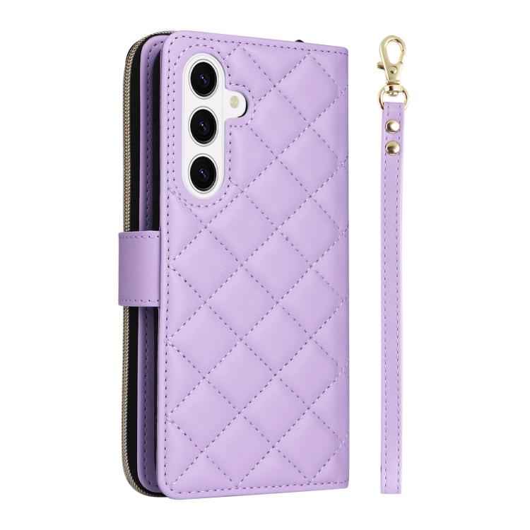 Crossbody Rhombic Zipper Tower Buckle Leather Phone Case with Lanyard, For Samsung Galaxy S26+ 5G, For Samsung Galaxy S26 Ultra 5G, For Samsung Galaxy S26 5G, For Samsung Galaxy S25 FE 5G, For Samsung Galaxy S25 Edge 5G, For Samsung Galaxy S25 5G      ...
