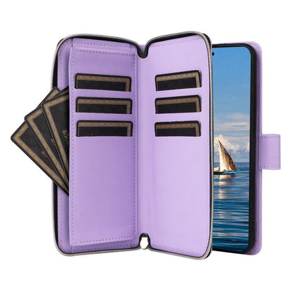 Crossbody Rhombic Zipper Tower Buckle Leather Phone Case with Lanyard, For Samsung Galaxy S26+ 5G, For Samsung Galaxy S26 Ultra 5G, For Samsung Galaxy S26 5G, For Samsung Galaxy S25 FE 5G, For Samsung Galaxy S25 Edge 5G, For Samsung Galaxy S25 5G      ...