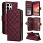 Crossbody Rhombic Zipper Tower Buckle Leather Phone Case with Lanyard, For Samsung Galaxy S26+ 5G, For Samsung Galaxy S26 Ultra 5G, For Samsung Galaxy S26 5G, For Samsung Galaxy S25 FE 5G, For Samsung Galaxy S25 Edge 5G, For Samsung Galaxy S25 5G      ...