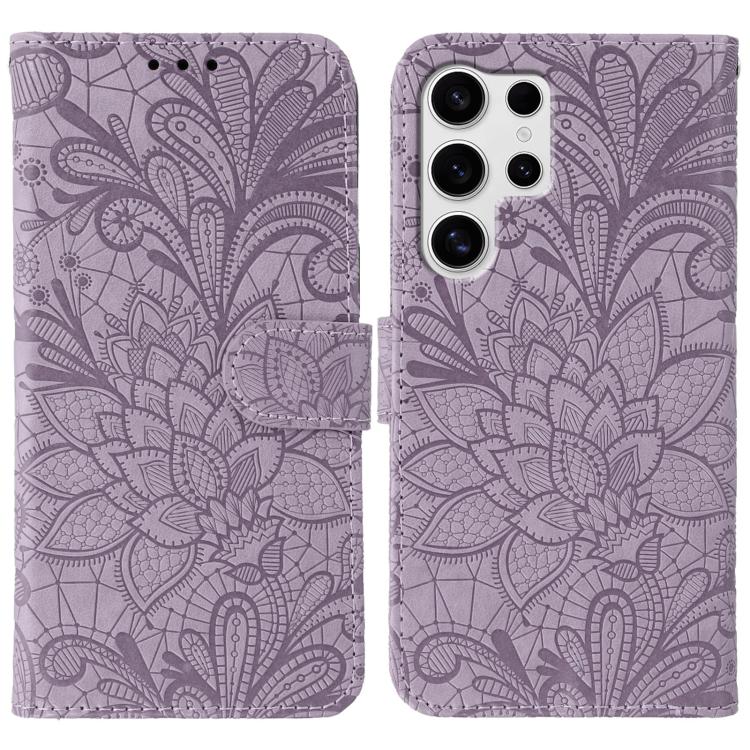 Lace Flower Embossing Flip Leather Phone Case, For Samsung Galaxy S26 Edge 5G, For Samsung Galaxy S25 Edge 5G, For Samsung Galaxy S25 5G / S24 5G, For Samsung Galaxy S25+ 5G / S24+ 5G, For Samsung Galaxy S25 Ultra 5G, For Samsung Galaxy S24 Ultra 5G   ...