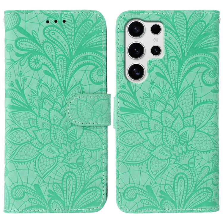 Lace Flower Embossing Flip Leather Phone Case, For Samsung Galaxy S26 Edge 5G, For Samsung Galaxy S25 Edge 5G, For Samsung Galaxy S25 5G / S24 5G, For Samsung Galaxy S25+ 5G / S24+ 5G, For Samsung Galaxy S25 Ultra 5G, For Samsung Galaxy S24 Ultra 5G   ...
