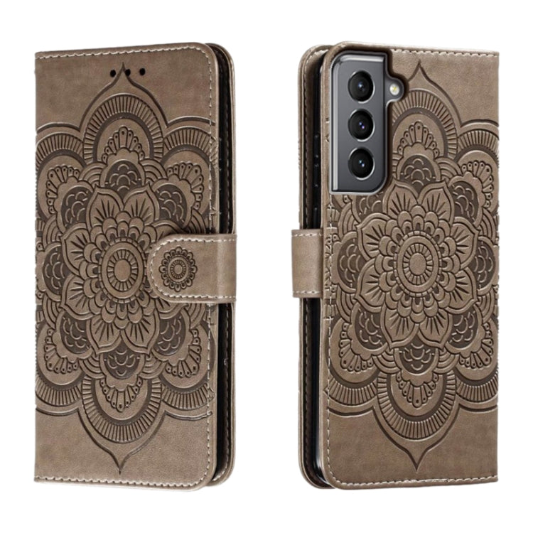 Sun Mandala Embossing Pattern Phone Leather Case, For Samsung Galaxy S26 Edge 5G, For Samsung Galaxy S25 Edge 5G, For Samsung Galaxy S25 / S24 5G, For Samsung Galaxy S25+ / S24+ 5G, For Samsung Galaxy S21 5G