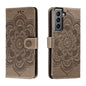 Sun Mandala Embossing Pattern Phone Leather Case, For Samsung Galaxy S26 Edge 5G, For Samsung Galaxy S25 Edge 5G, For Samsung Galaxy S25 / S24 5G, For Samsung Galaxy S25+ / S24+ 5G, For Samsung Galaxy S21 5G