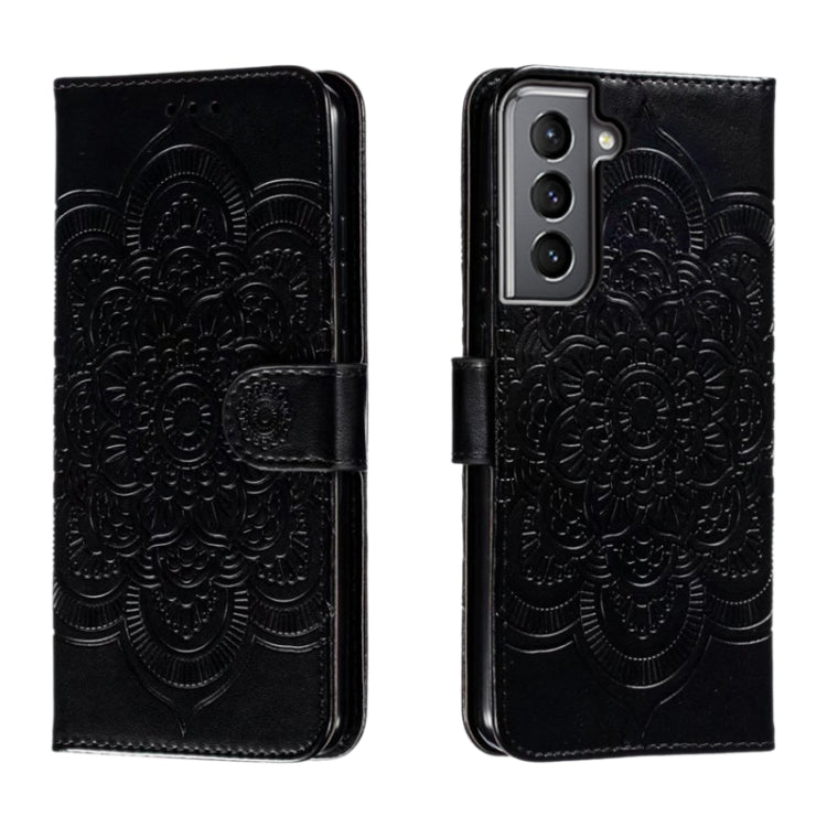 Sun Mandala Embossing Pattern Phone Leather Case, For Samsung Galaxy S26 Edge 5G, For Samsung Galaxy S25 Edge 5G, For Samsung Galaxy S25 / S24 5G, For Samsung Galaxy S25+ / S24+ 5G, For Samsung Galaxy S21 5G