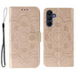 Sun Mandala Embossing Pattern Phone Leather Case, For Samsung Galaxy S26 Edge 5G, For Samsung Galaxy S25 Edge 5G, For Samsung Galaxy S25 / S24 5G, For Samsung Galaxy S25+ / S24+ 5G, For Samsung Galaxy S21 5G