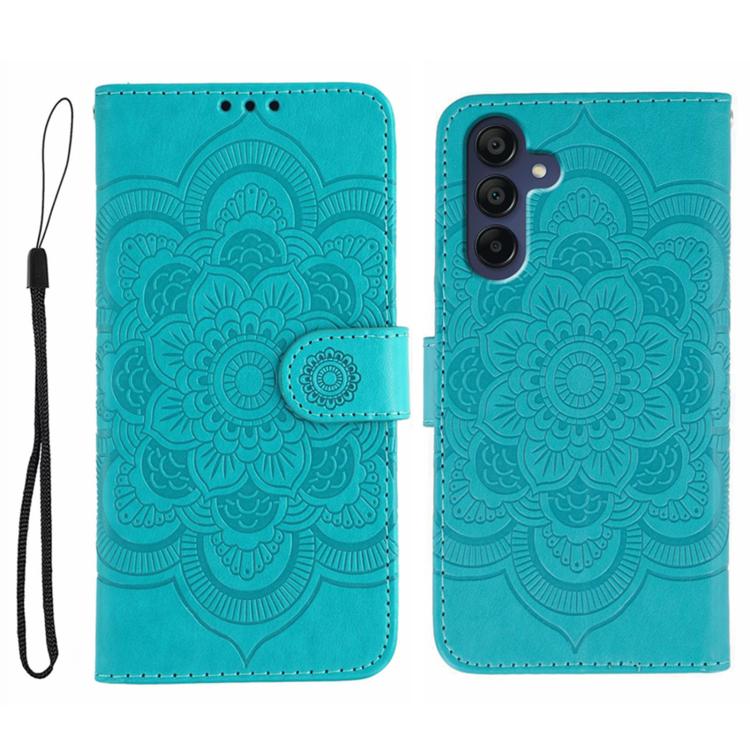 Sun Mandala Embossing Pattern Phone Leather Case, For Samsung Galaxy S26 Edge 5G, For Samsung Galaxy S25 Edge 5G, For Samsung Galaxy S25 / S24 5G, For Samsung Galaxy S25+ / S24+ 5G, For Samsung Galaxy S21 5G