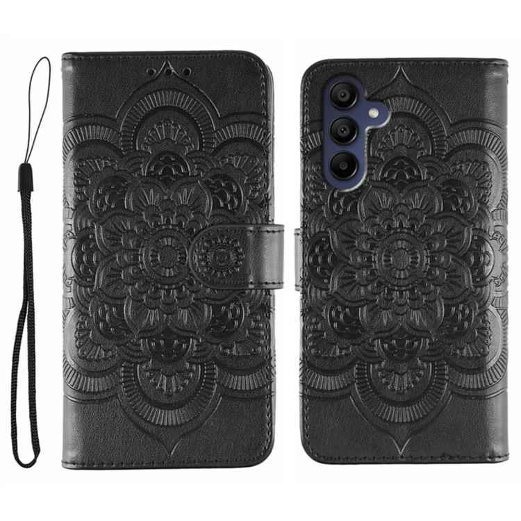 Sun Mandala Embossing Pattern Phone Leather Case, For Samsung Galaxy S26 Edge 5G, For Samsung Galaxy S25 Edge 5G, For Samsung Galaxy S25 / S24 5G, For Samsung Galaxy S25+ / S24+ 5G, For Samsung Galaxy S21 5G